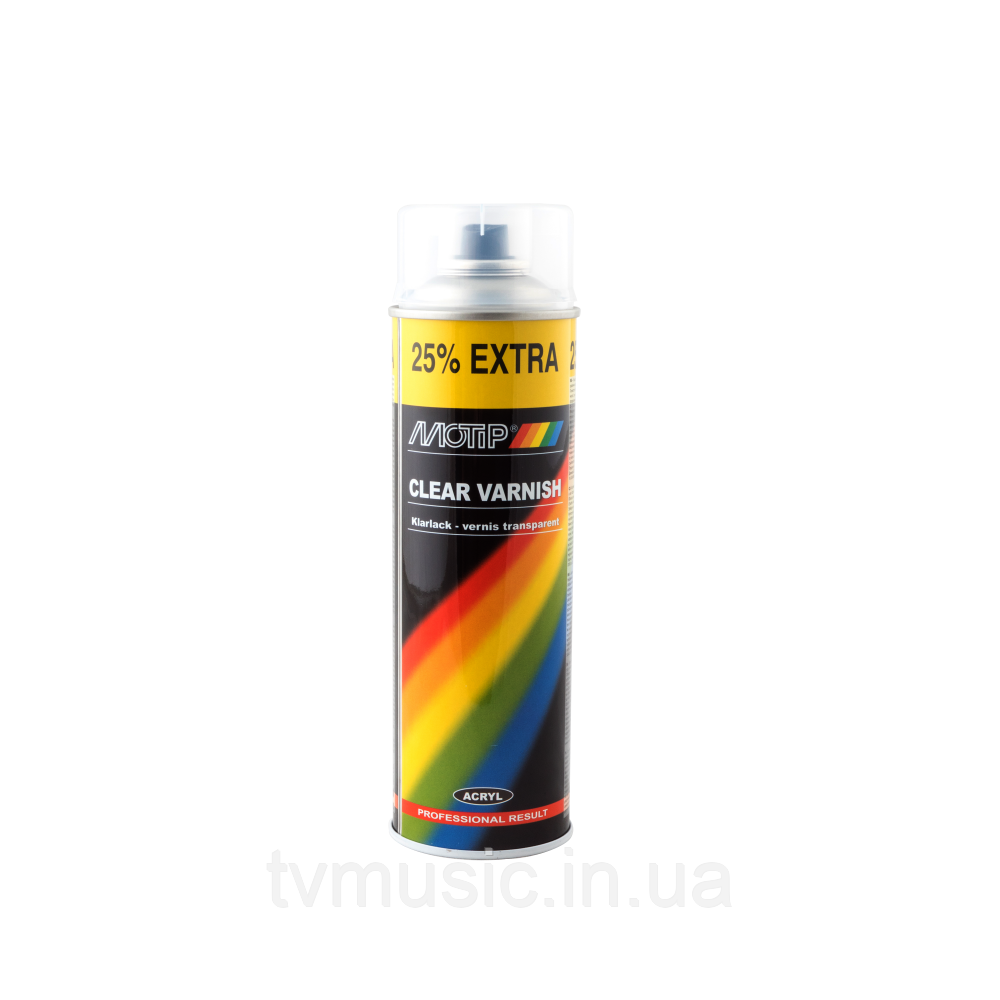 Лак акриловий безбарвний матовий Motip Clear Varnish 04000 500 мл