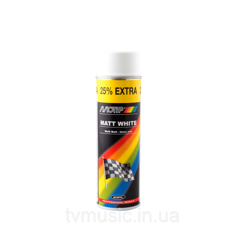 Акрилова фарба Motip Matt White Біла Матова 04002 500 мл