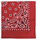Велика червона Бандана з класичним чорним малюнком 70х70 см, фото 5