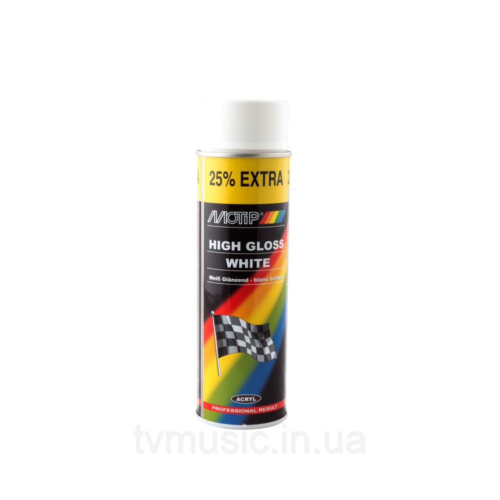 Акрилова фарба Motip High Gloss White Біла Глянсова 04004 500 мл