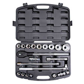 Професійний набір інструменту INTERTOOL ET-6023, 3/4", 20 од (гол.19-50 мм), пластиковий кейс