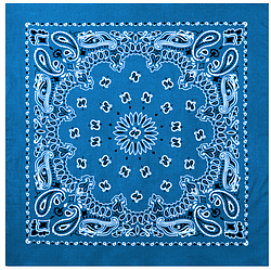 Бандана велика синя з білим класичним малюнком BANDANA 70х70 см