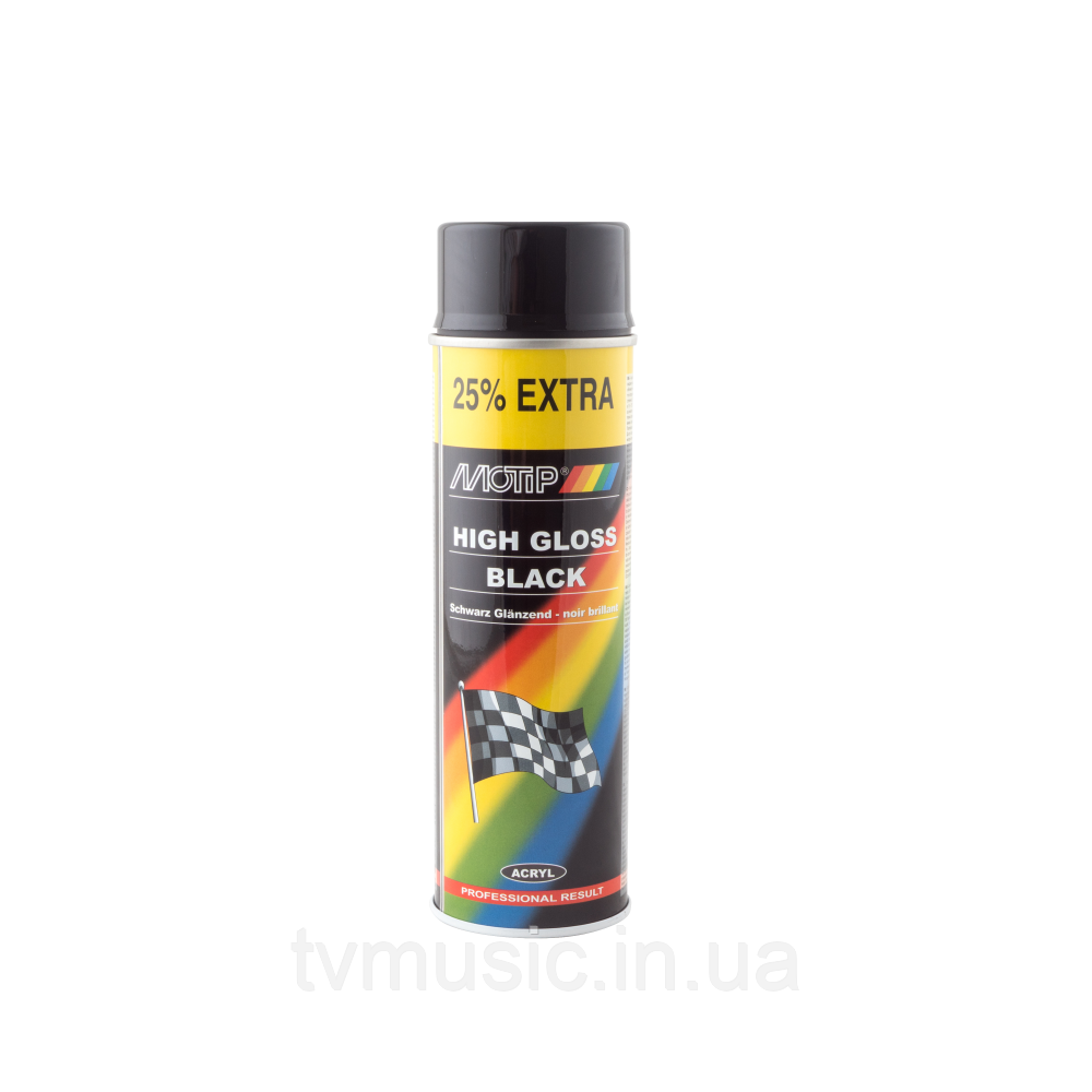 Акрилова фарба Motip High Gloss Black Чорна Глянсова 04005IG 500 мл
