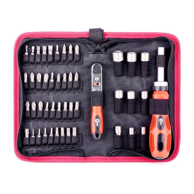 Викрутка реверсивна з комплектом насадок і трещеткой INTERTOOL VT-1048, фото 1