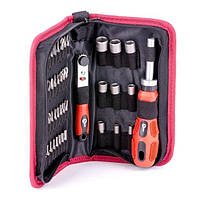 Викрутка реверсивна з комплектом насадок і трещеткой INTERTOOL VT-1048, фото 3