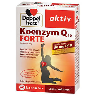 Doppelherz Aktiv, Koenzym Q10 Forte Коензим Q10 50 мг + вітаміни, 60 капс. До 09/2027