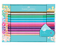 Набор цветных карандашей Sparkle 20 цвет + точилка в жестяной коробке Faber-Castell 201641