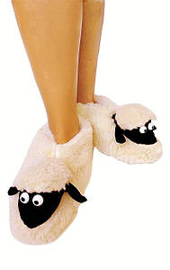 Вовняні теплі кімнатні капці Овечки з овчини (Еко-хутро) З хутряні валянки чуні 39-40