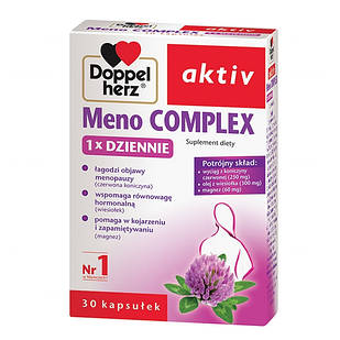 Doppelherz Aktiv Meno Complex з конюшиною, примулою вечірньою та магнієм, 30 капс