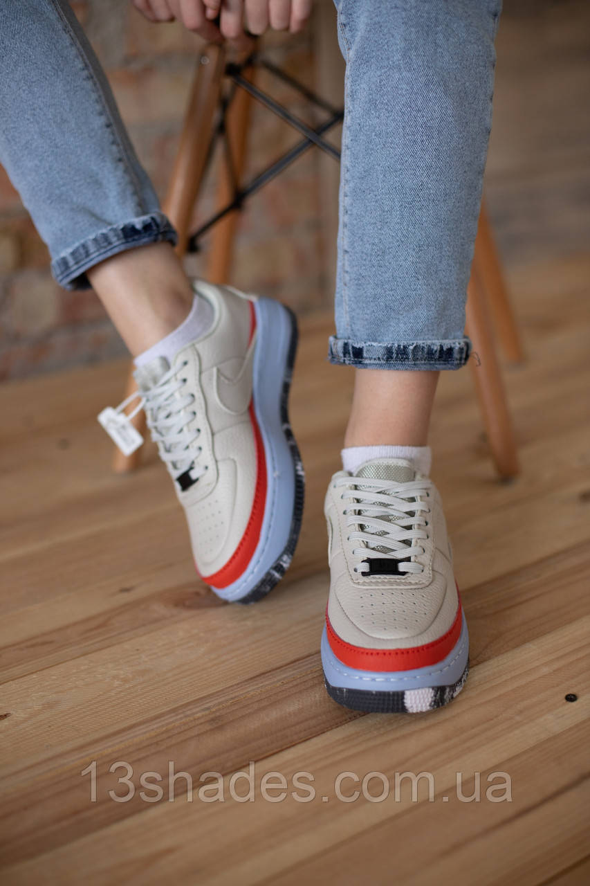 Кросівки жіночі Air Max Force 1 Shadow Jester XX SE Reimagined Light Bone Київ, фото 1
