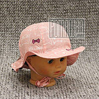 Дитяча р 46 (44) 9-12 міс панамка літня для дівчинки дівчинці маленьких дітей малюків із зав'язками 6072