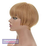 Перука боб-каре з термоволосся 180℃ Alison AT світло-русявий із пшеничним колір, фото 4