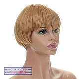 Перука боб-каре з термоволосся 180℃ Alison AT світло-русявий із пшеничним колір, фото 6