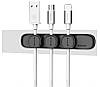 Тримач для проводів Baseus Peas Cable Clip Black (ACWDJ-01), фото 2