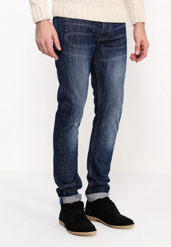 Джинсі D-Struct (by Bellfield) — Rialto — Washed Tappered Slim Fit Navy (чоловічі джинси)