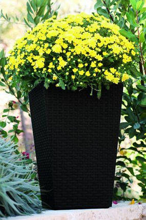 Горщик для рослин Keter Rattan Planter M (medium) 55,4 л, фото 3