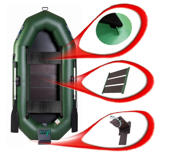 Aqua Storm MA260Dt_Ps човен Шторм 260 з килимком, транцем і рухомими сидіннями