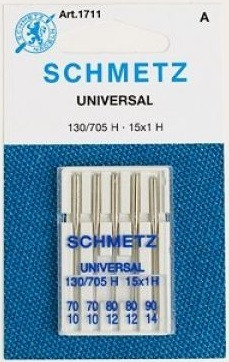 Голки Schmetz універсальні №70(2)80(2),90(1) 5 шт.