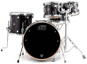 Ударна установка DW PERFORMANCE SERIES 5-PIECE SHELL PACK MAPLE SNARE (EBONY STAIN)