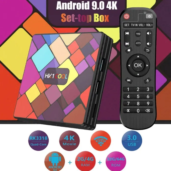 Смарт ТВ приставка HK1 Cool 4Gb/32GB Android 9.0 Smart TV Box, Медиаплеер 6К, WiFi, H.265 - фото 8 - id-p1177241735