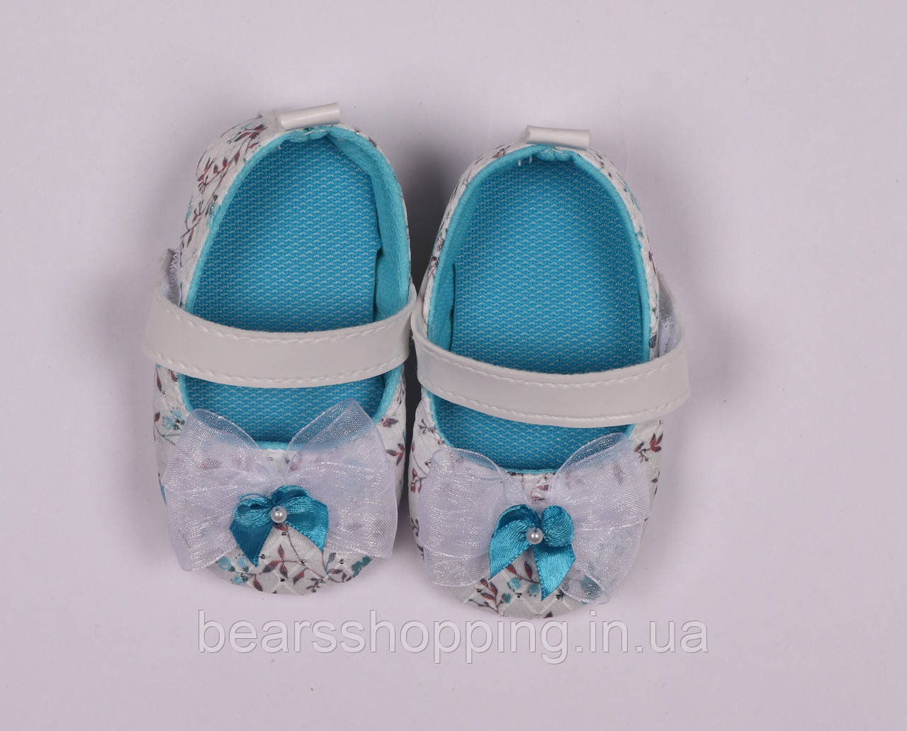 Дитяче взуття для дівчинки, туфлі, босоніжки, пінетки білі, блакитні розмір 17, 18