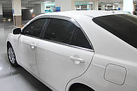 Дефлекторы окон, ветровики (хромированные) Toyota Camry 40 2006-2011 (Autoclover/Корея/C552)