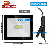 Светодиодный LED-прожектор Neomax (Ecolux) 50W, 220V, 6000K, 4000Lm, IP65