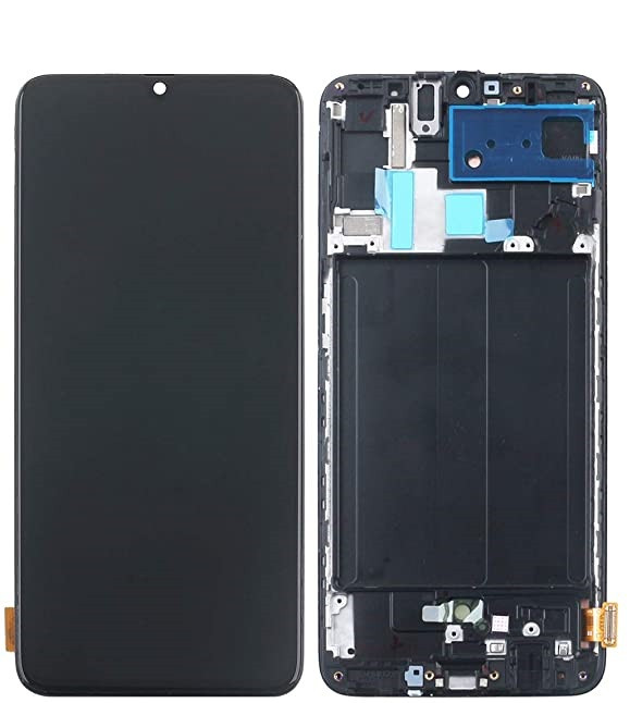 Дисплей для Samsung SM-A705H Galaxy A70 (2019) з сенсорним склом в рамці (Чорний) Сервісний оригінал