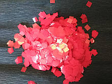 Аксесуари для свята конфеті квадратики 5мм червоний 50 грам