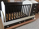 Дитяче ліжечко-трансформер з комодом, ящиками і маятником 3 в 1 "Діона" Angel baby, фото 3