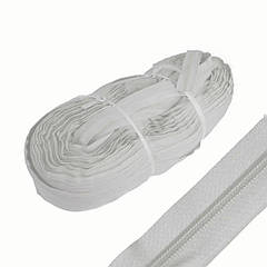 Блискавка рулонна Т5 біла на метраж.