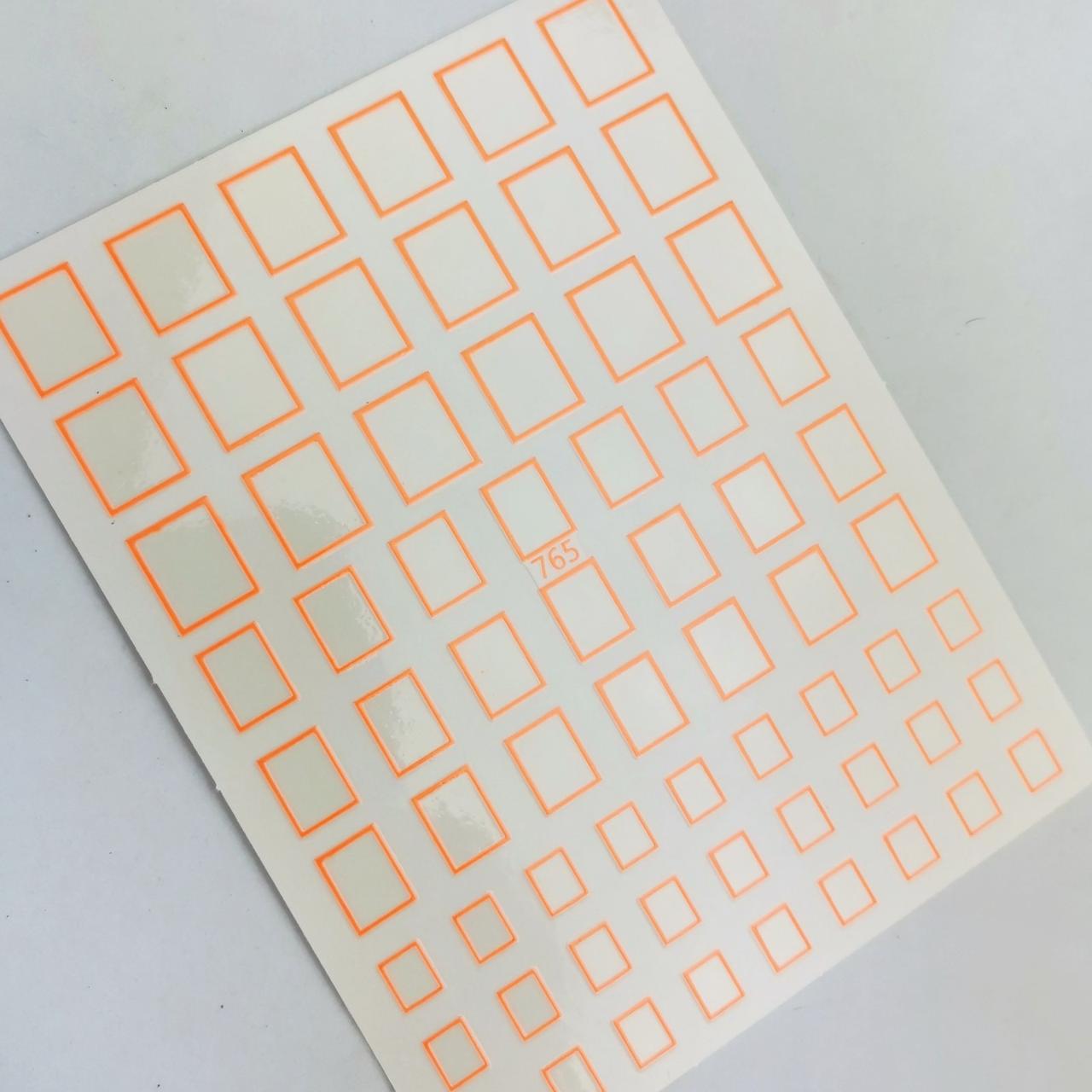 Гнучкі наклейки для нігтів Joyful Nail №765 (помаранчеві)