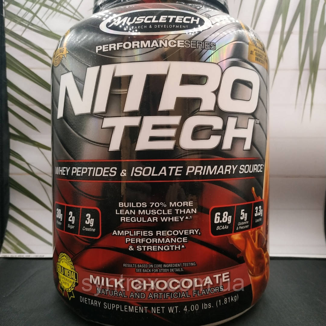 Muscletech NitroTech Whey Peptides & Isolate 1.8 kg сиворотковий протеїн ізолят Nitro Tech