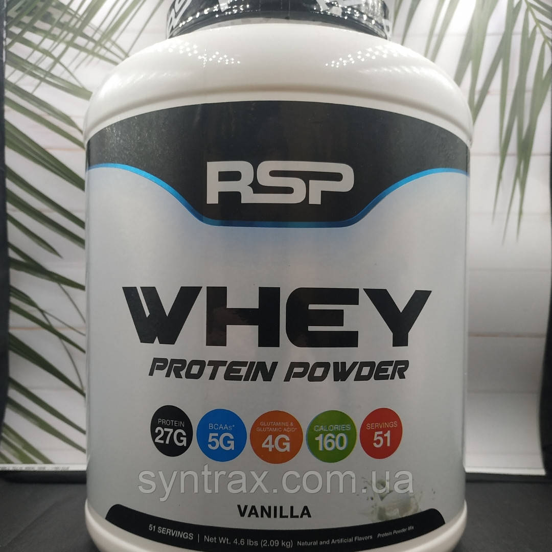 RSP Whey Protein Powder 2.09 kg, комплексний сироватковий протеїн 27 г білка