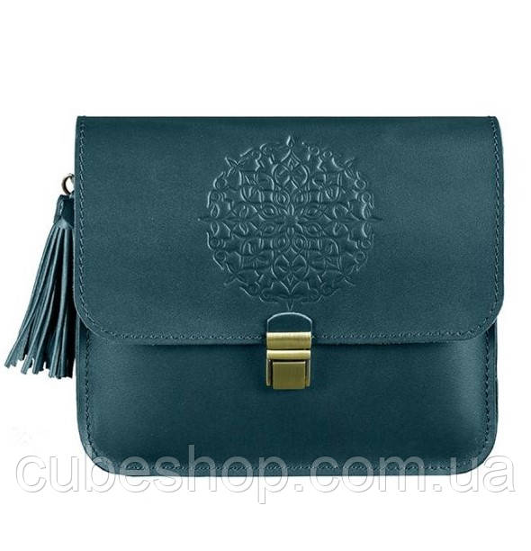 Жіноча шкіряна сумка "Лілу" (зелена), фото 1
