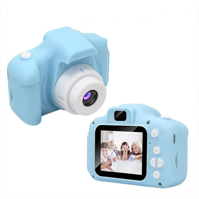 Детский цифровой фотоаппарат Kids Camera GM14 с записью видео Синий - фото 2 - id-p1177455746