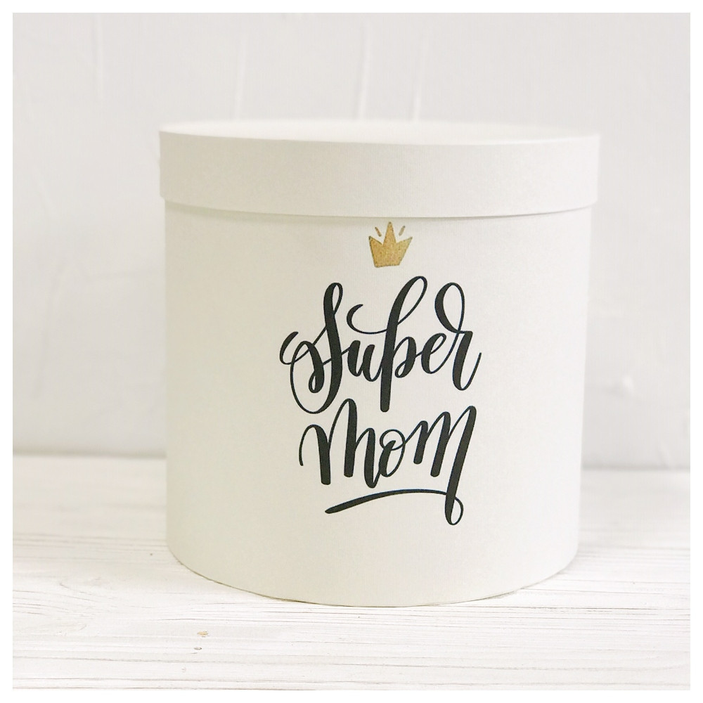 Кругла коробка "Super Mom" d20 h20 см