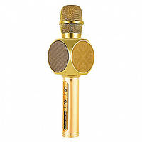 Беспроводная портативная колонка + караоке микрофон 2 в 1 SU-YOSD YS-63 Золотой