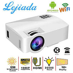 Мультимедійний FullHD Проектор LEJIADA A8 WiFi , LED-проектор 1200 люменой, Android 6.0