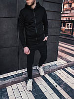 Спортивный мужской костюм хлопок черный весна лето Киев