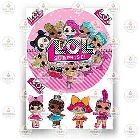 Друк їстівного фото — Вафельний папір — Ляльки ЛОЛ No1