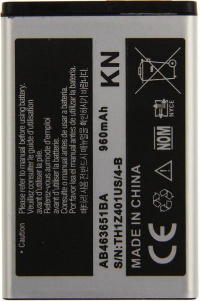 Акумулятор Samsung AB463651BE AB463651BU C3312 C3322 C3330 C3510 C3518 C6112222 C3200 S3370 S5560 S5600