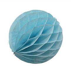 Паперовий шар стільники 25 см (блакитний)