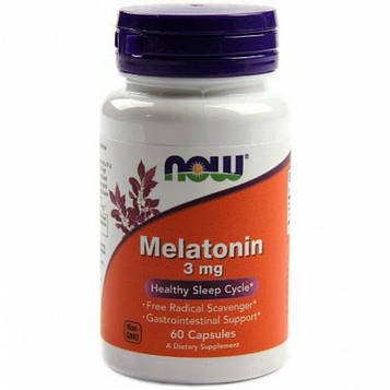 Мелатонін - NOW Foods Melatonin 3 mg 60 vegcaps