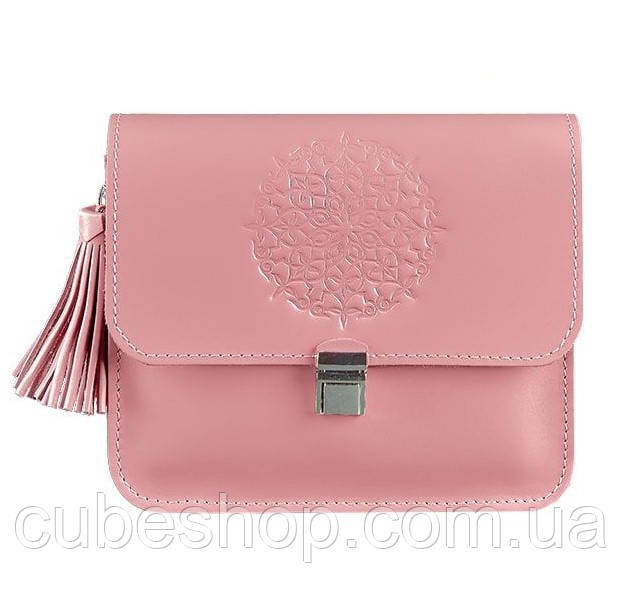 Жіноча шкіряна сумка "Лілу" (рожева)