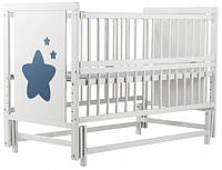 Кроватка детская Babyroom Звездочка Z-02 маятник, откидной бок, белый бук