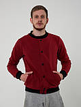 Бомбер весняний унісекс чоловічий хайповий бордовий Київ, фото 2