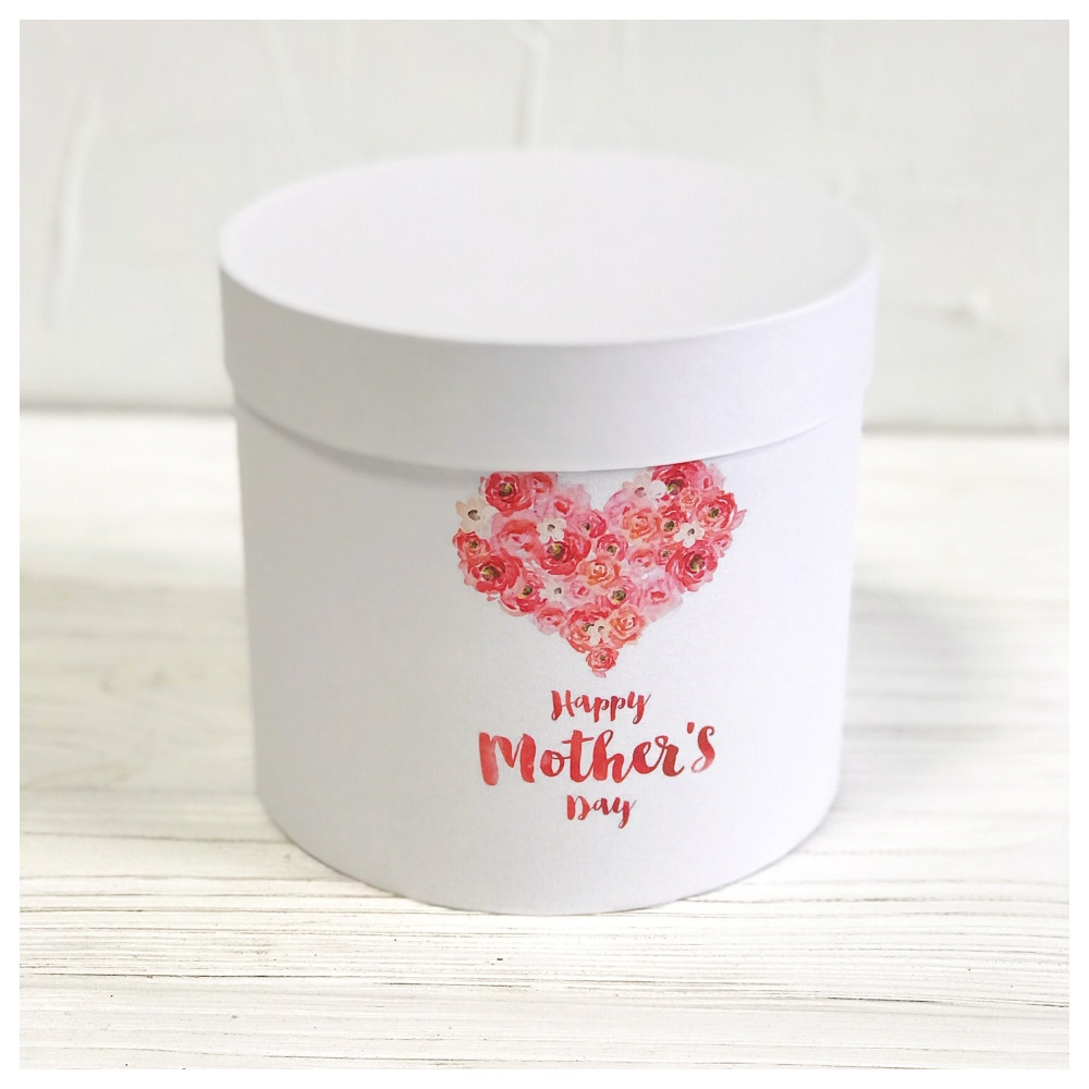 Кругла коробка "Happy Mother's Day — 2" d16 h15 см