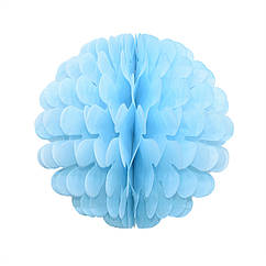 Бумажный шар цветок 30см (голубой)