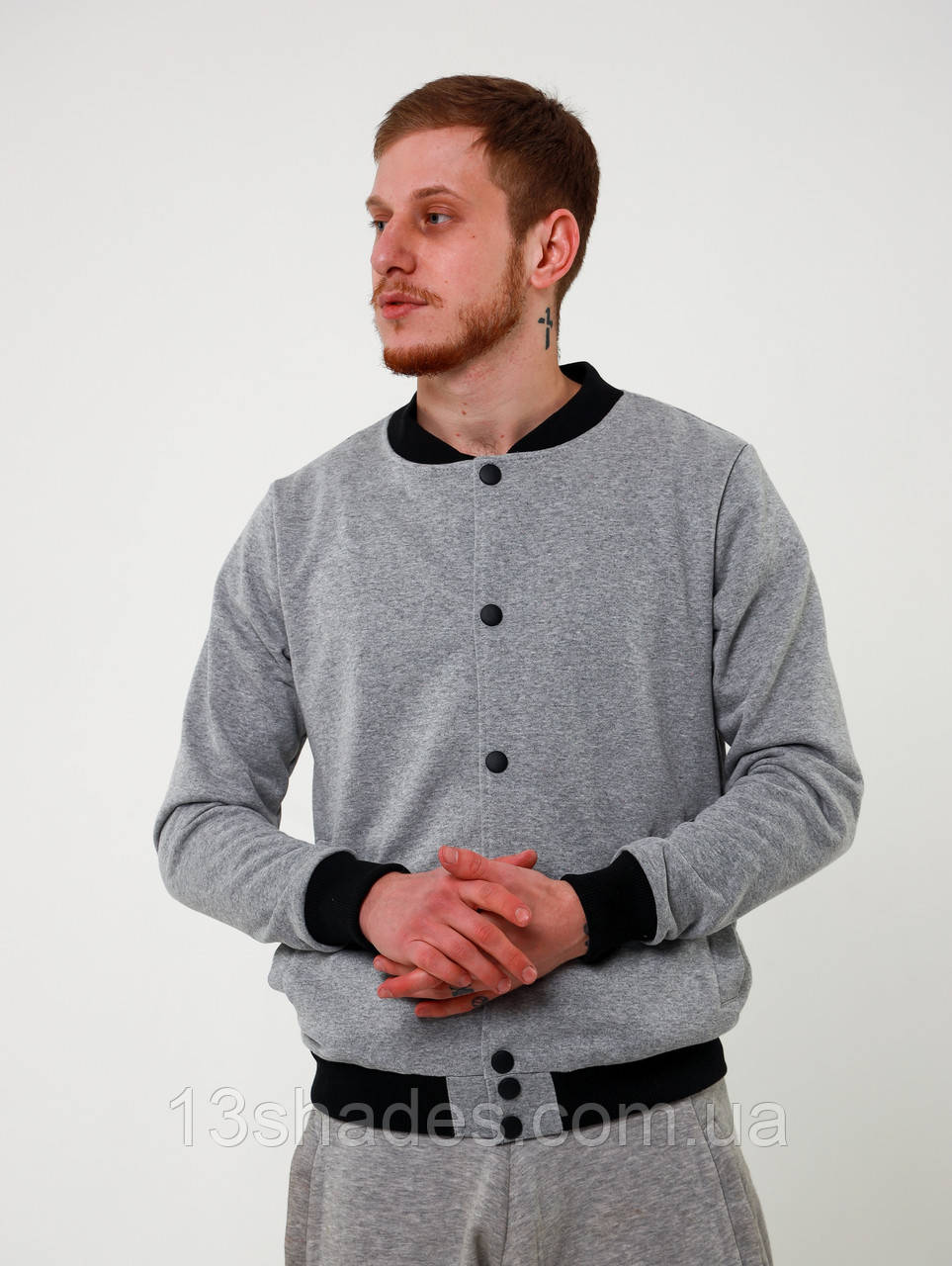 Бомбер весняний унісекс чоловічий хайповый сірий Київ, фото 1